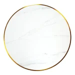 Márvány arany kávézó bárasztal ARP609 Fi70cm kerek fehér - Image 2
