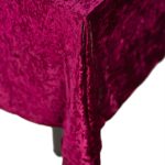 Bordó 340 cm-es kerek bársonyos terítő - Image 6
