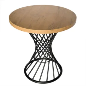 Loft kávézóasztal kerek, áttört fi68cm tölgy lancelot tölgyfa