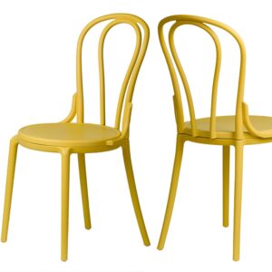 Klasszikus Vintage konyhai szék – sárga - bankettbutorok.hu