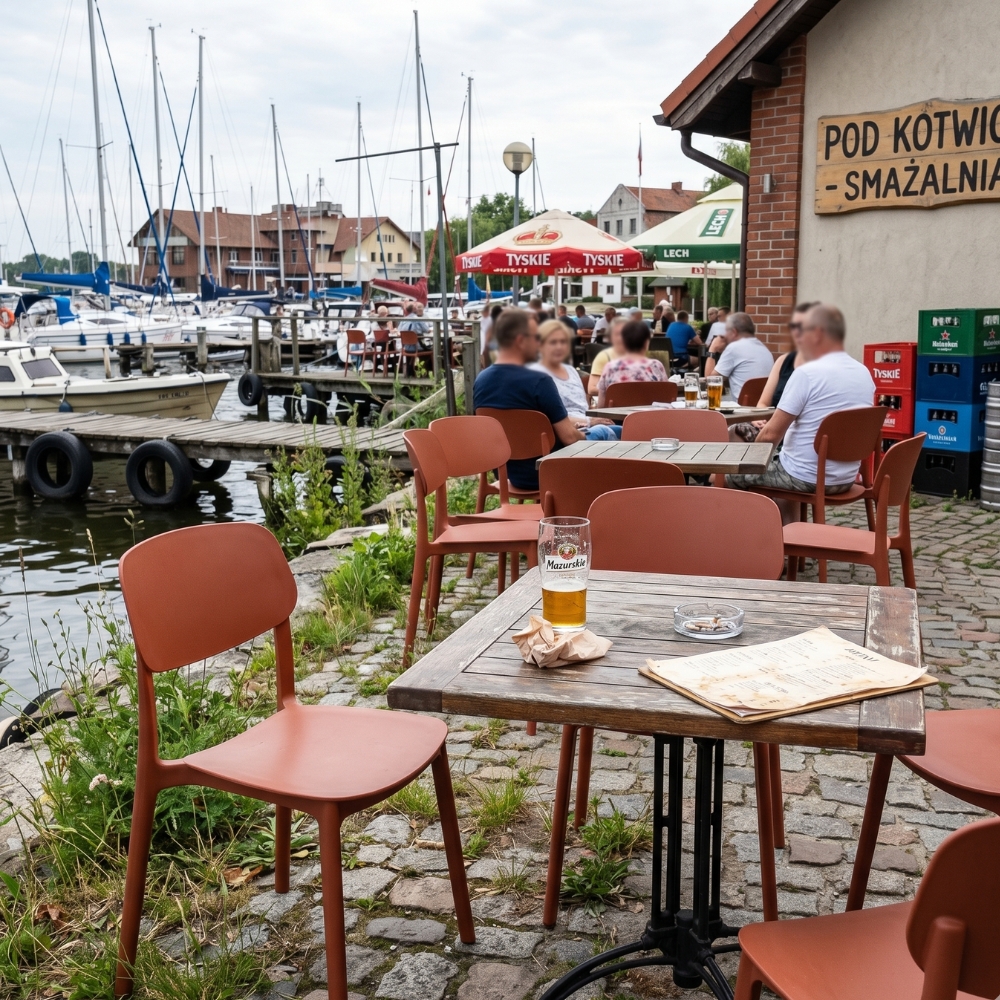 Linea barna kávézó-, kerti és éttermi szék - bankettbutorok.hu